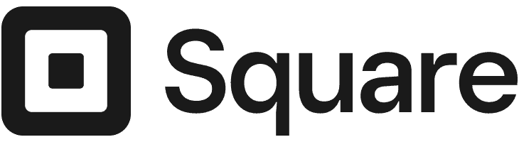 The square logo on a black background.