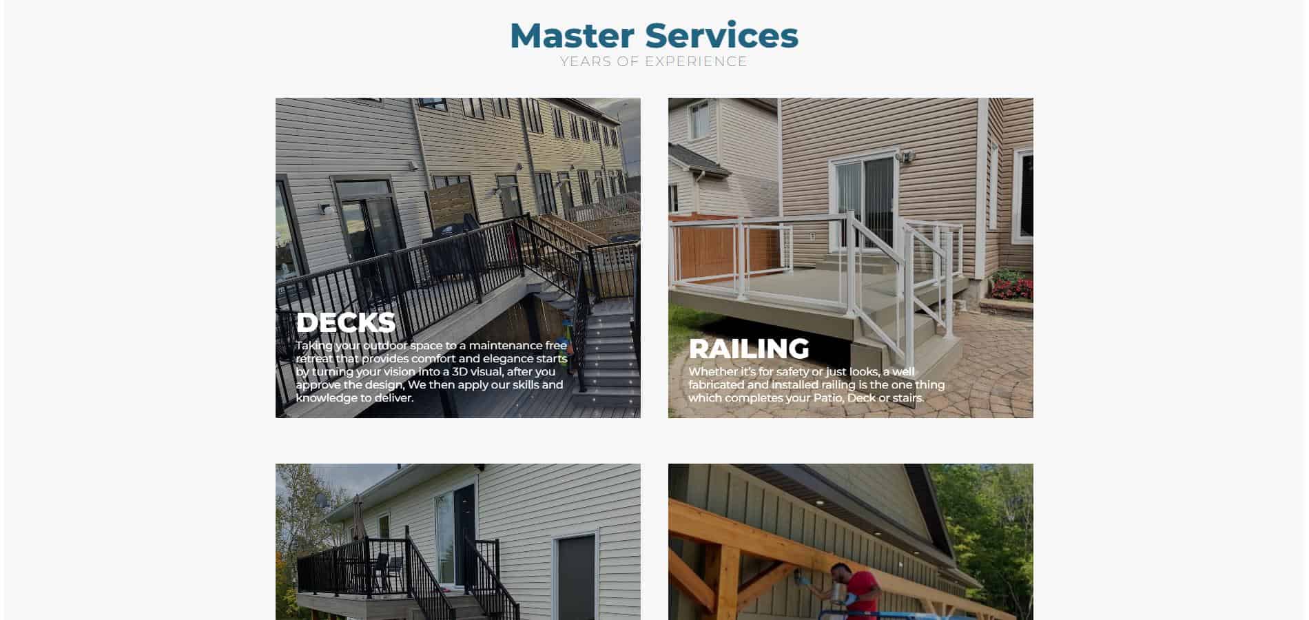 Portfolio | Backyard Pros A website with different pictures of decks and decks.
