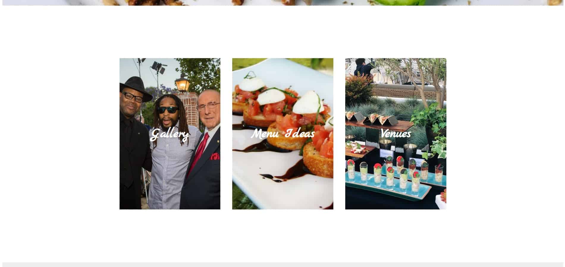Portfolio | LA Spice Catering A website with pictures of food and drinks.