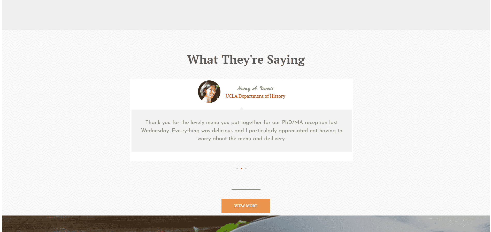 Portfolio | LA Spice Catering What's springing wordpress theme.