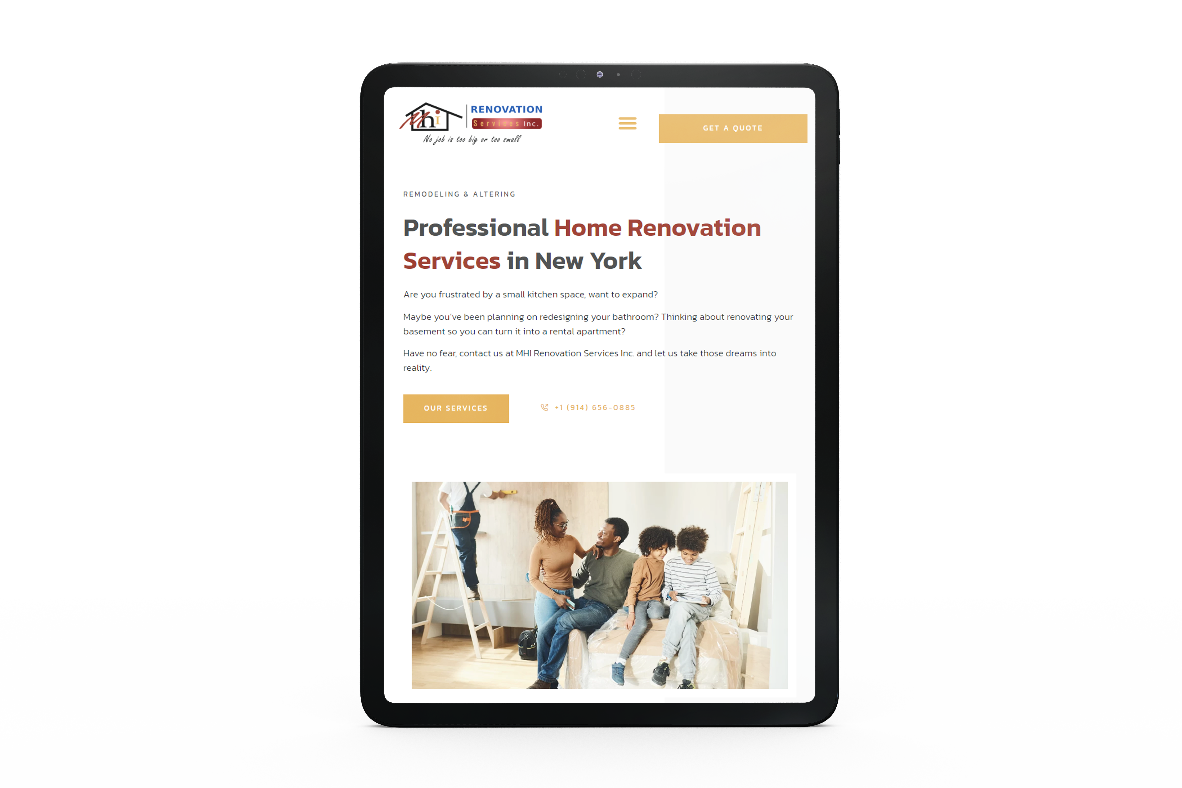 MHI Renovation Services Inc iPad