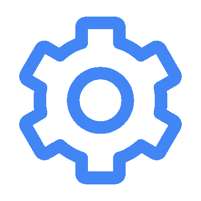 A blue square with a subtle darker blue circle in the center, set against a black background, evokes a sleek and modern design—perfect for representing a cutting-edge digital marketing service.