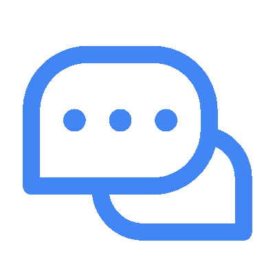 A solid blue rectangle, representing a digital marketing agency, is centered on a black background.