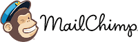 Mailchimp logo featuring a smiling chimpanzee in a blue hat and the word "MailChimp" in script font—ideal for showcasing your digital marketing portfolio.