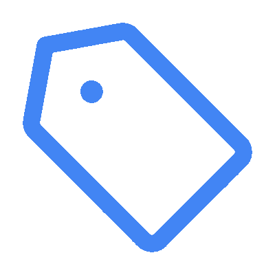 A blue rectangle with a dot in the middle, evoking the clean and modern look of a digital marketing agency.