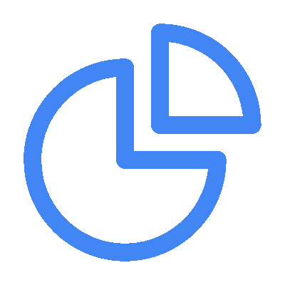 A solid blue circle and a blue quarter circle overlap on a black background, creating a geometric design reminiscent of the precision and creativity that digital marketing experts bring to visual branding.