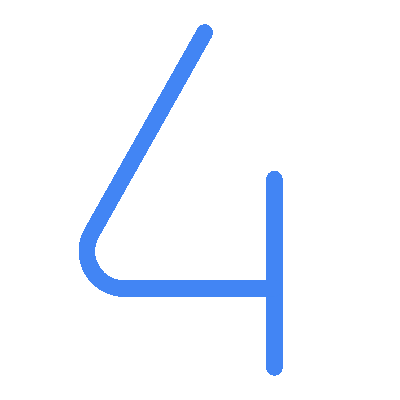 A solid blue square with one rounded corner in the top left, resembling a modern icon for ppc advertising services, set against a black background.
