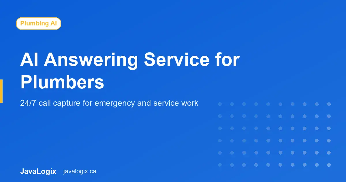 AI answering service for plumbers 24/7 call capture graphic