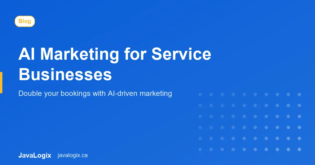 AI marketing for service businesses growth graphic