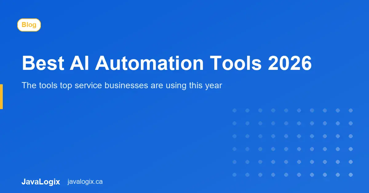 Best AI automation tools 2026 comparison graphic